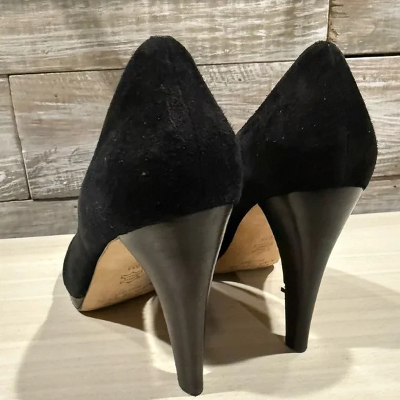 Dream Paris Black Suede High Heels - Picture 5 of 6